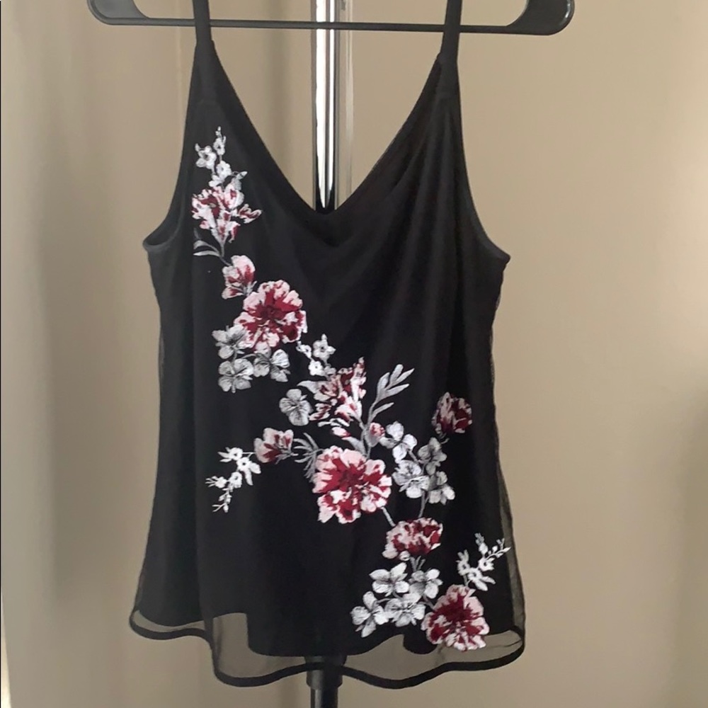 White House Black Market Embroidered Camisole